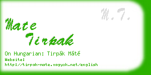 mate tirpak business card