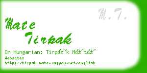 mate tirpak business card